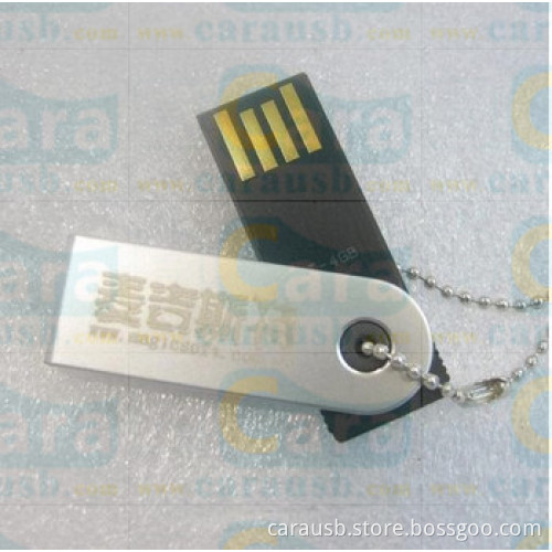 CaraUSB brand mini metal new Kinston style flashdrive storage device laser logo